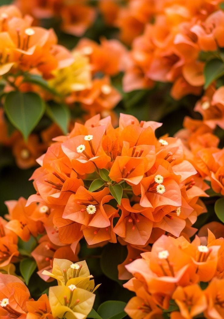 Hybrid Bougainvillea Orange Flower Plant (Pack Of-1 )