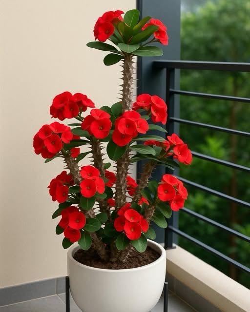 Mili Red Flower Plant (Pack Of-1 )