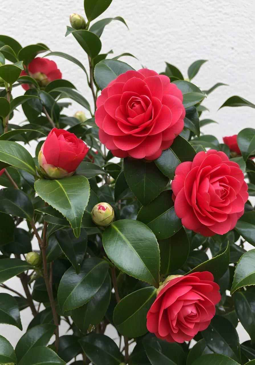 Hybrid Red Camellia Flower Plant (Pack Of-1)