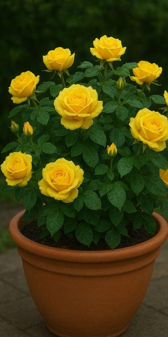 Hybrid Yellow Rose Flower Plant (Pack Of-1)
