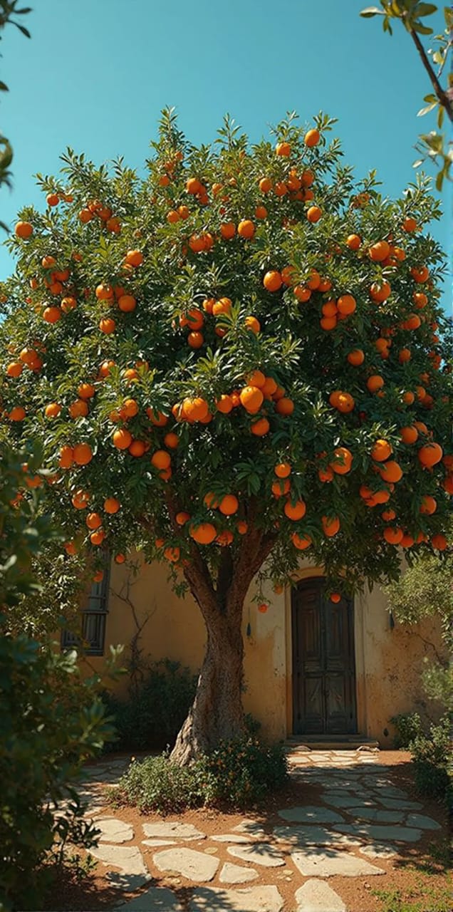 Hybrid Dency Orange 🍊🍊🍊 Fruit Plant (Pack Of-1 )
